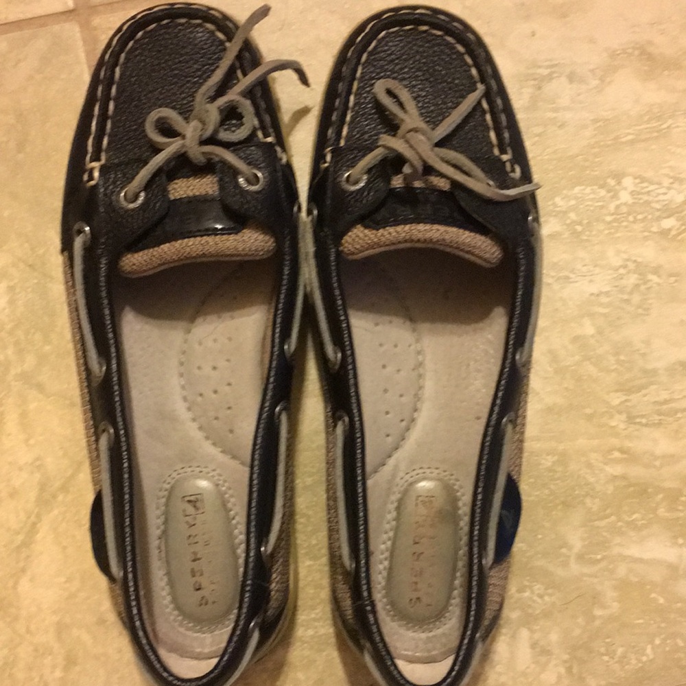 Sperry Top-Sider Black/Tan Boat shoes
